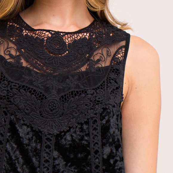 Entros black velvet swing dress - Picture 2 of 3